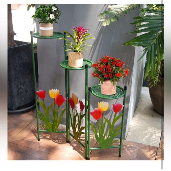 3 Tier Colorful 🌈 Pot Holder Planter 🪴Display 32 Inches🌷Tulip 🌷 - Picture 6 of 11
